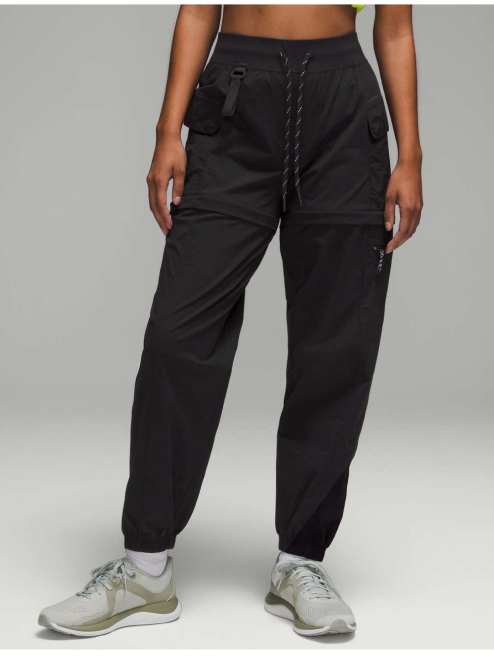 lululemon athletica Black convertible Cargo hiking Joggers Drawstring Waist